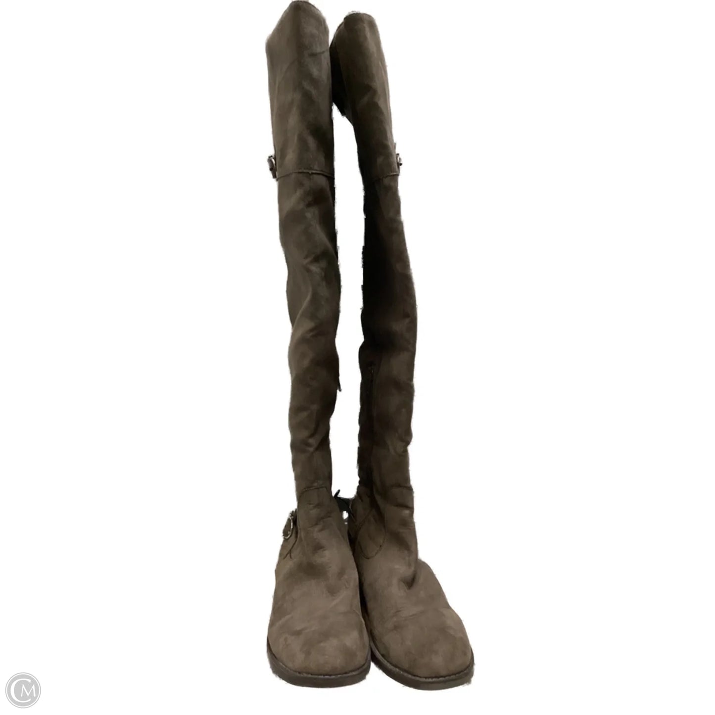 Boots Knee Heels By American Rag In Beige, Size: 8