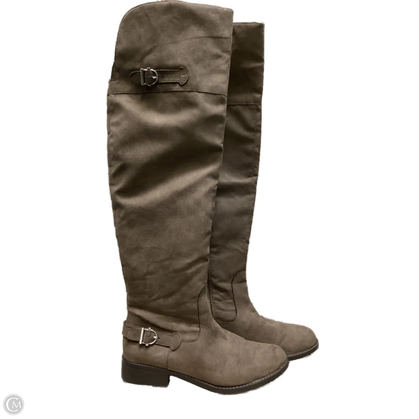 Boots Knee Heels By American Rag In Beige, Size: 8