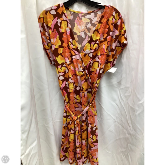 Dress Casual Midi By Nine West Apparel In Floral Print, Size: L