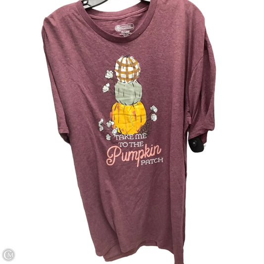 Top Short Sleeve By Clothes Mentor In Maroon, Size: 2x