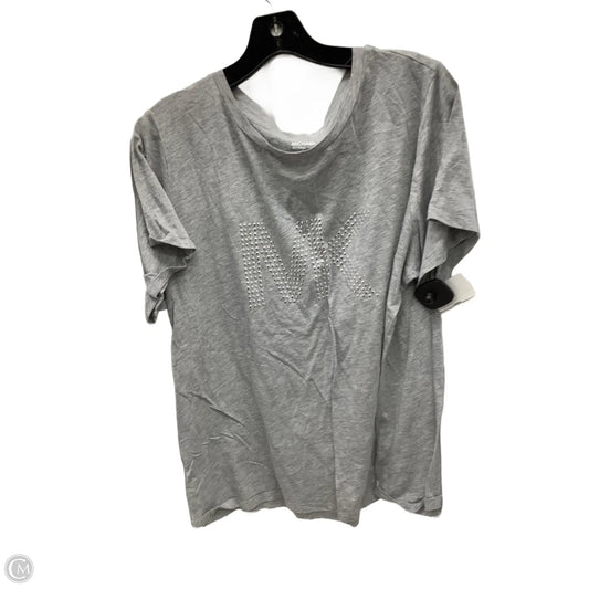 Top Short Sleeve By Michael By Michael Kors In Grey, Size: 2x