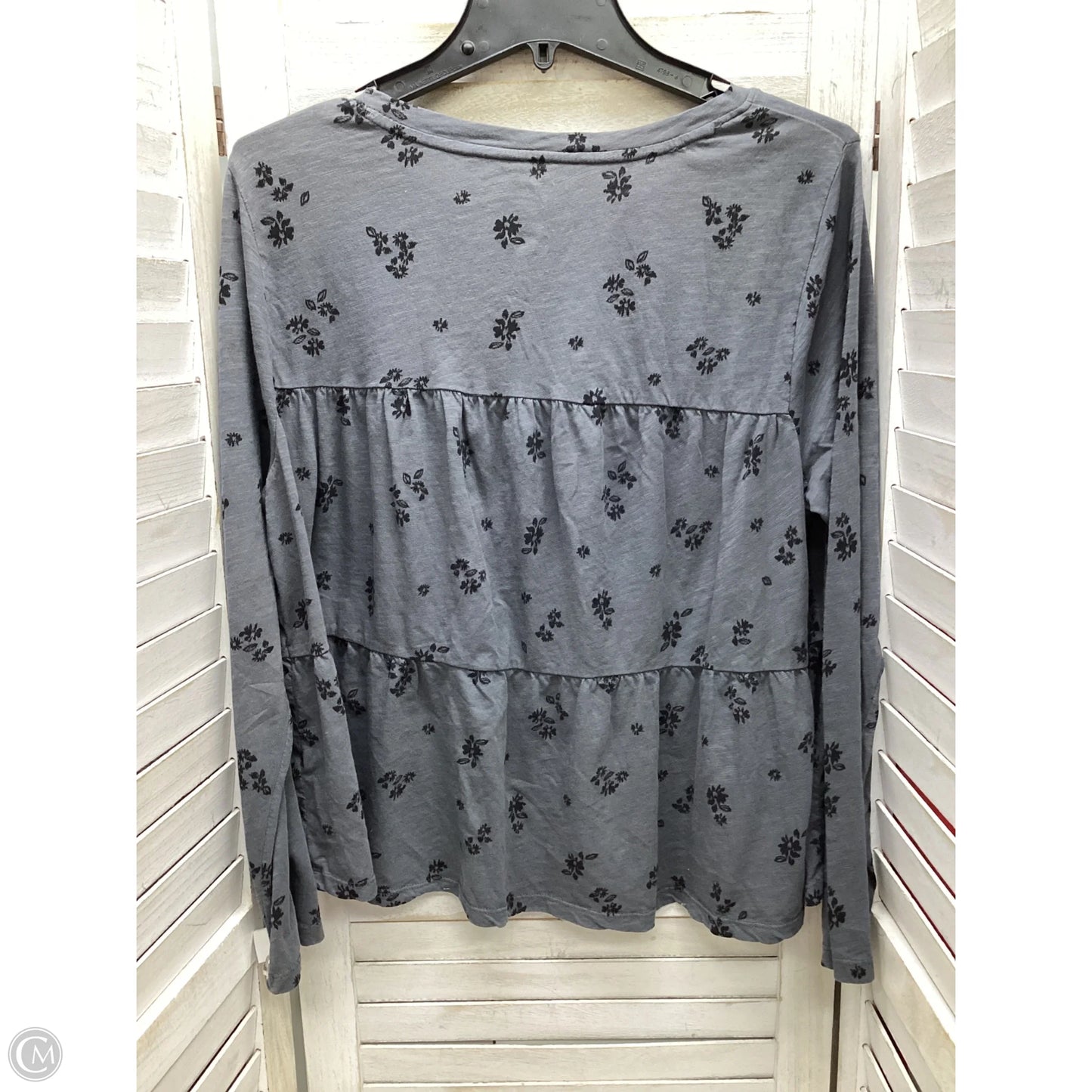 Top Long Sleeve By Sonoma In Floral Print, Size: Xxl