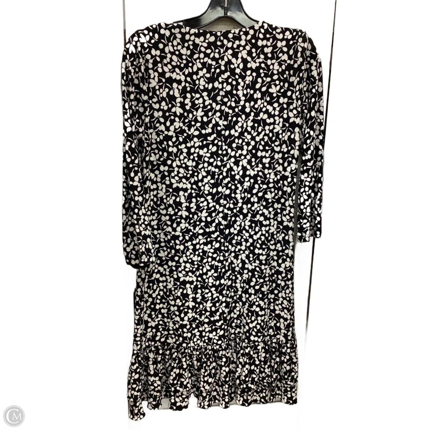 Dress Casual Midi By Tommy Hilfiger In Black & Cream, Size: 2