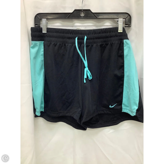 Athletic Shorts By Nike Apparel In Black & Blue, Size: L