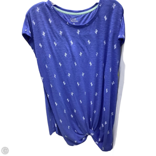 Top Short Sleeve By Croft And Barrow In Paisley Print, Size: 2x