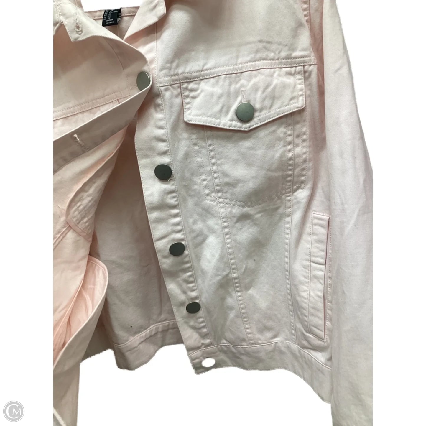 Jacket Denim By Forever 21 In Pink Denim, Size: 2x