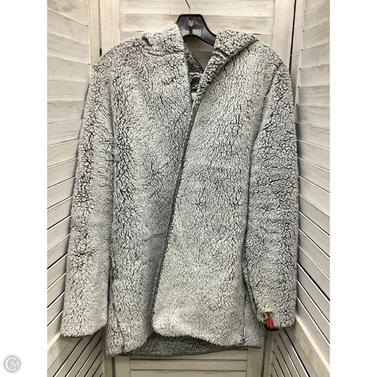 Jacket Faux Fur & Sherpa By Pink In Grey, Size: Xs