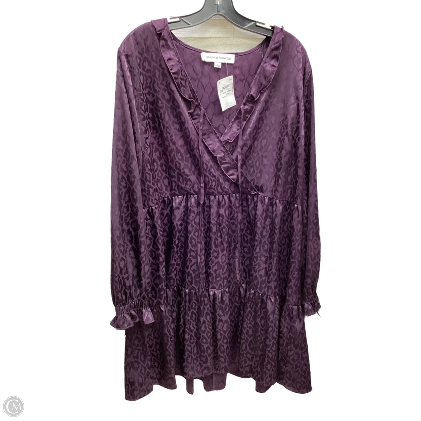 Dress Casual Midi By Emma And Michele In Purple, Size: L