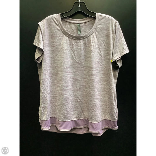 Athletic Top Short Sleeve By Legend In Purple, Size: Xl