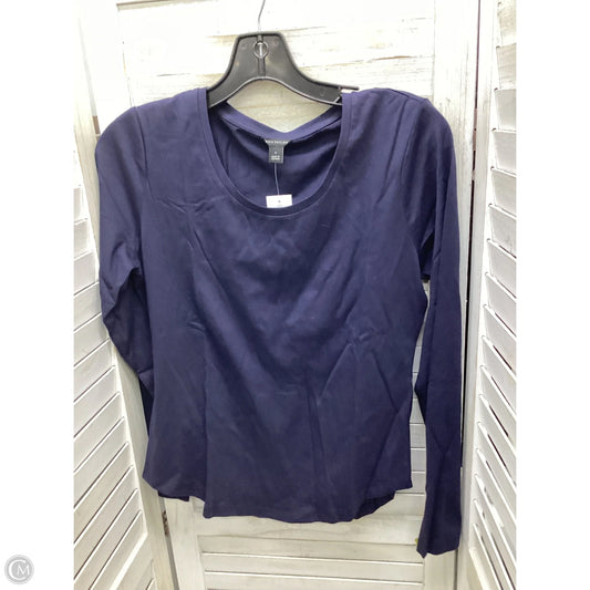 Top Long Sleeve By Ann Taylor In Blue, Size: S