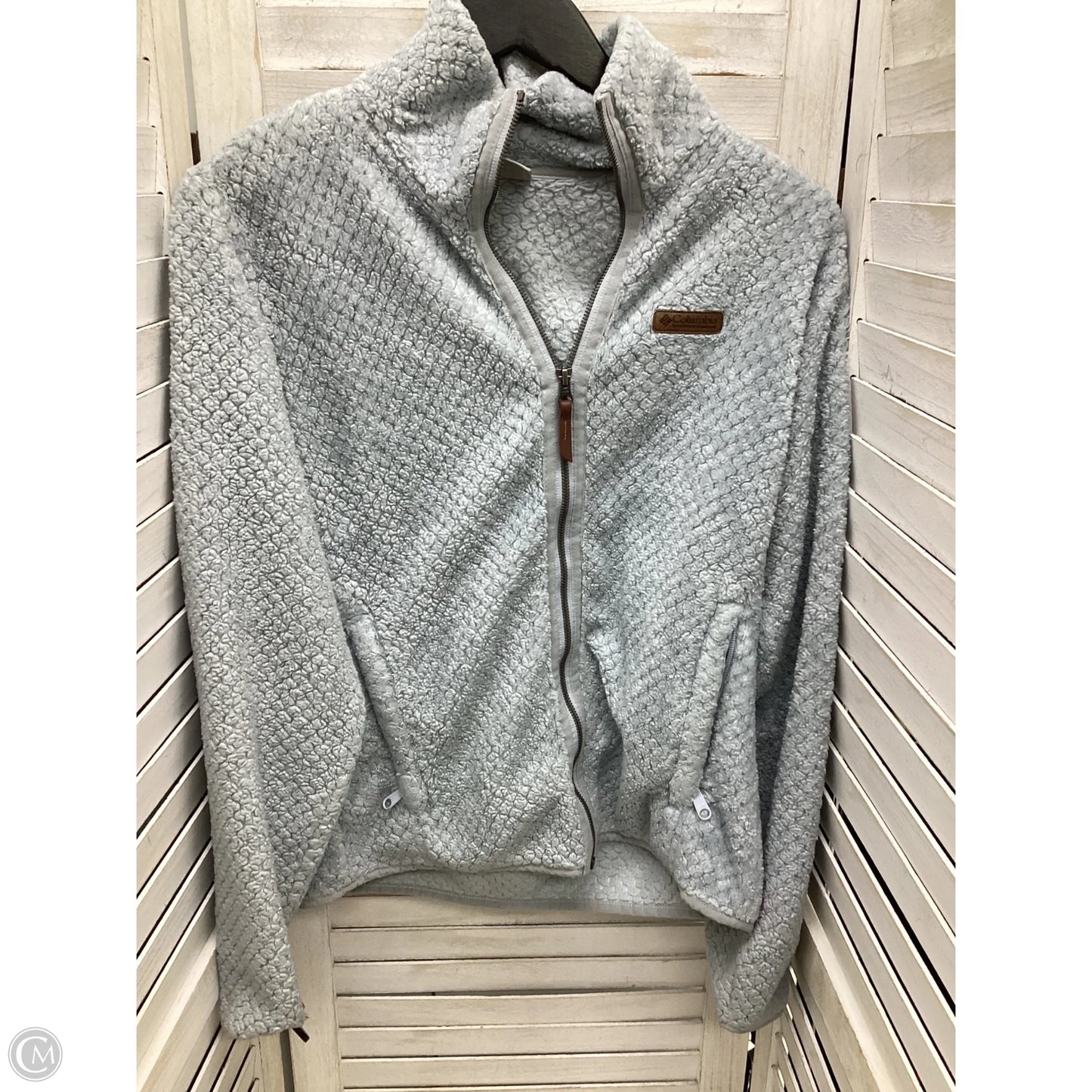 Jacket Faux Fur & Sherpa By Columbia In Blue, Size: M