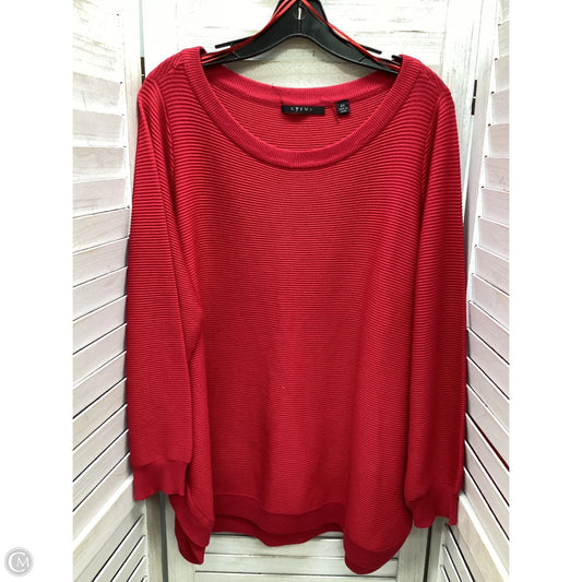 Top Long Sleeve By Cyrus In Red, Size: 2x