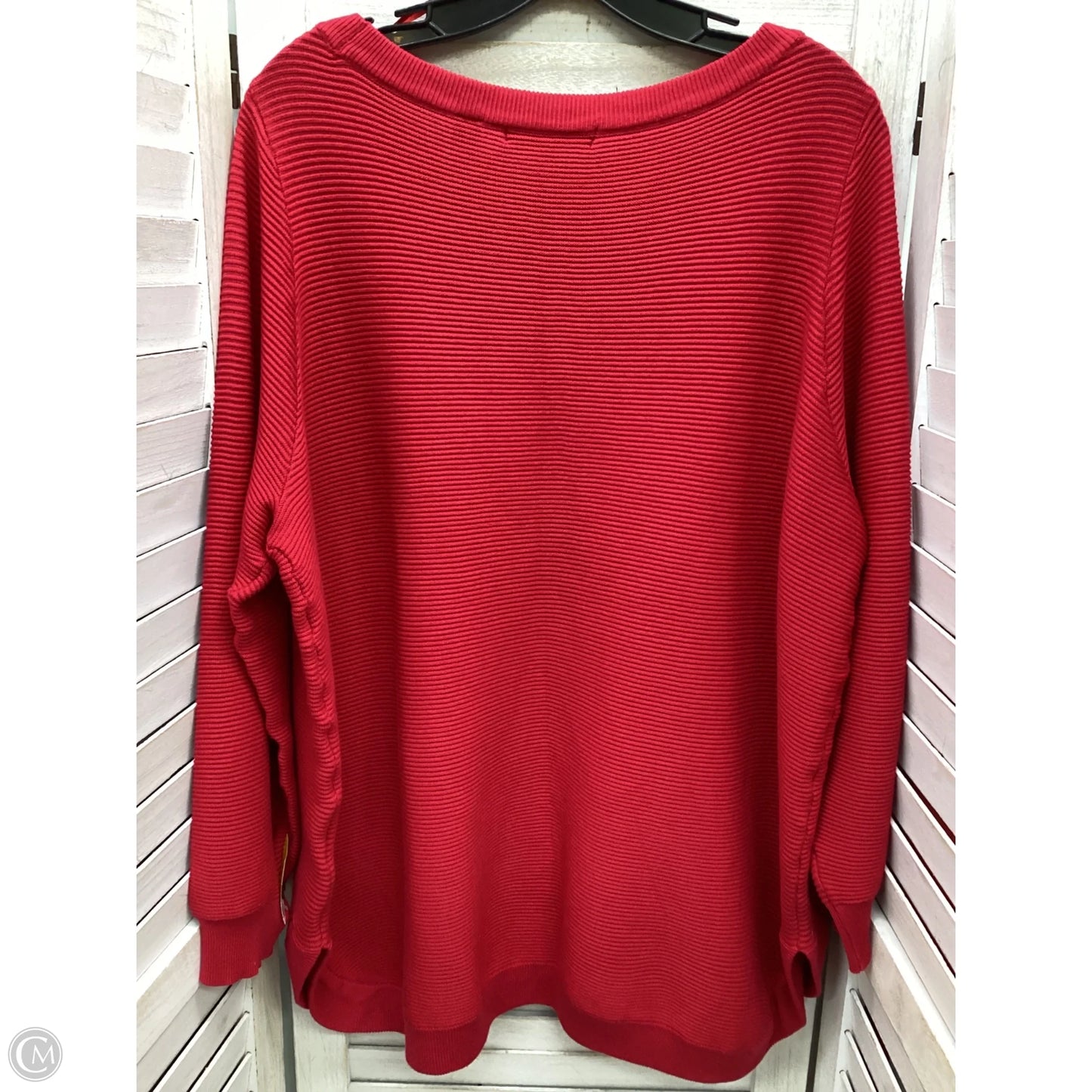 Top Long Sleeve By Cyrus In Red, Size: 2x