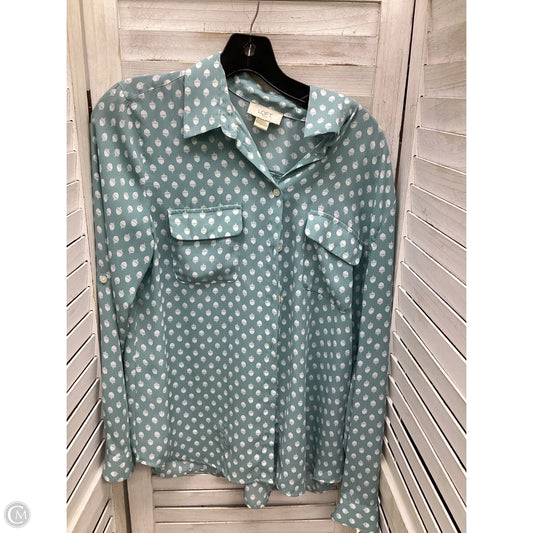 Top Long Sleeve By Loft In Teal, Size: L