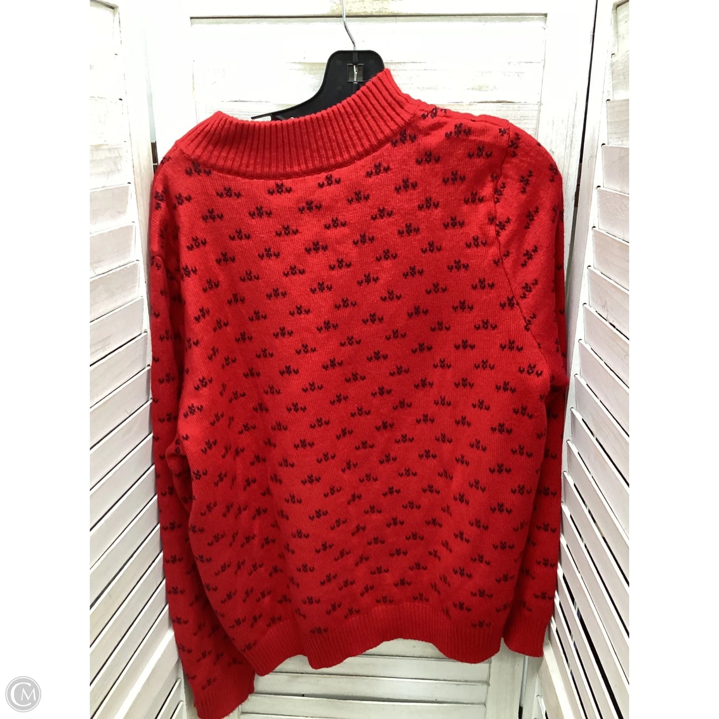 Sweater Cardigan By Talbots In Red, Size: L