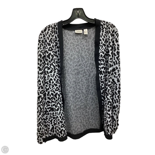 Cardigan By Chicos In Leopard Print, Size: L