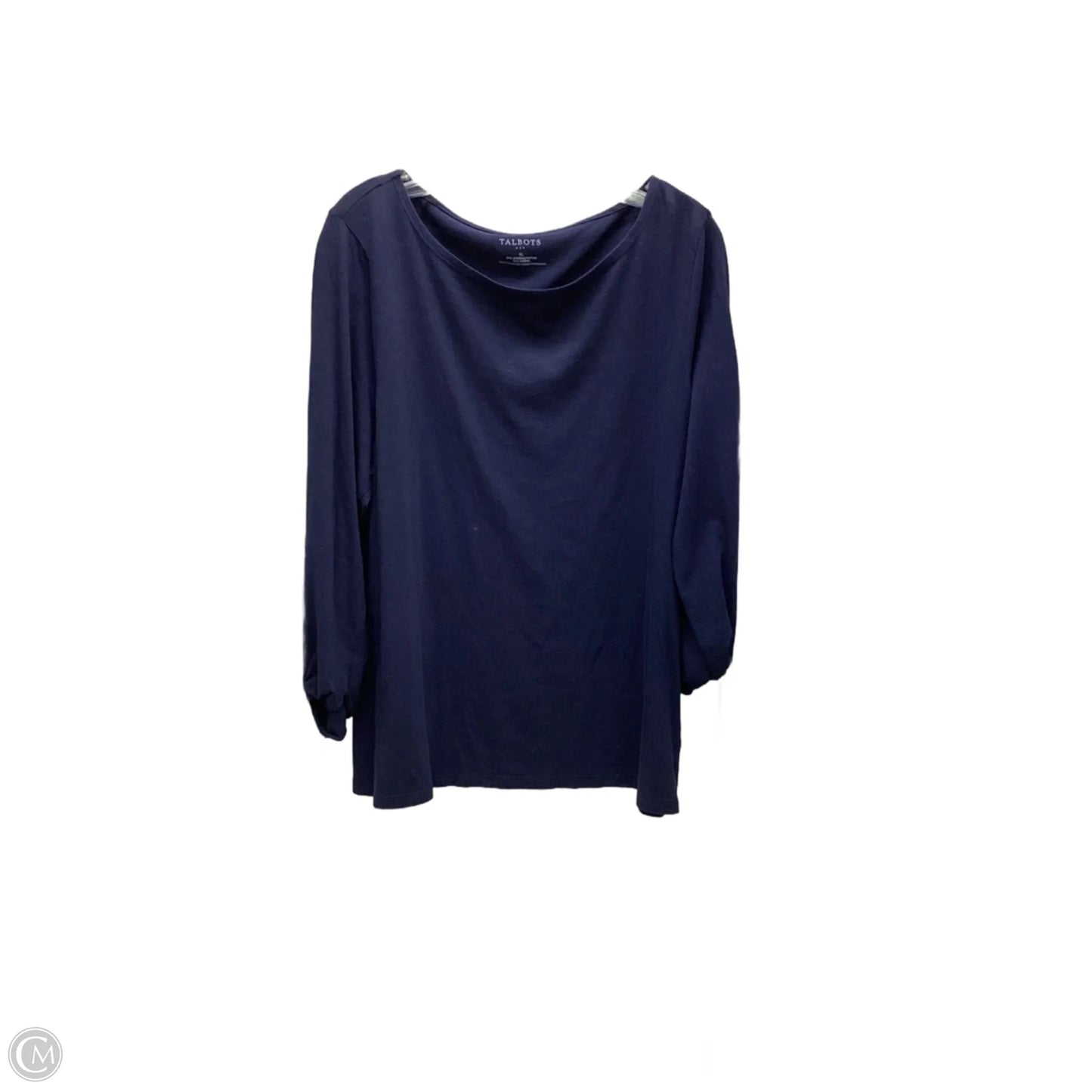 Top Long Sleeve By Talbots In Blue, Size: Xl