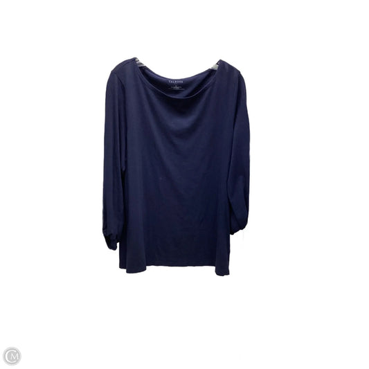 Top Long Sleeve By Talbots In Blue, Size: Xl
