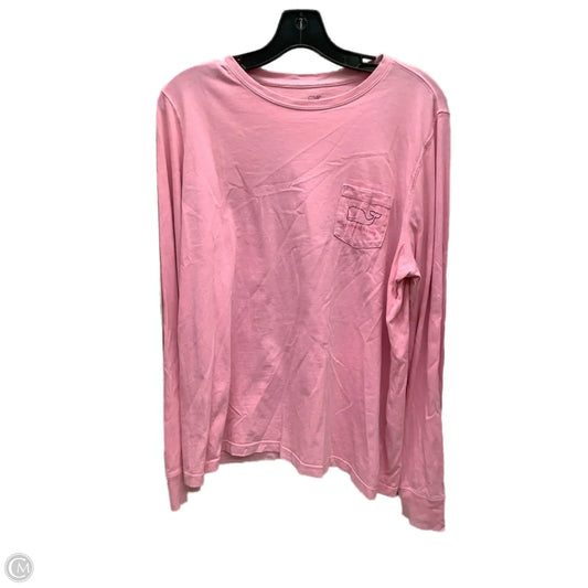 Top Long Sleeve By Vineyard Vines In Pink, Size: Xl