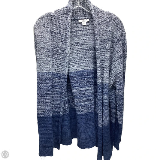 Sweater Cardigan By Croft And Barrow In Blue, Size: Xxl