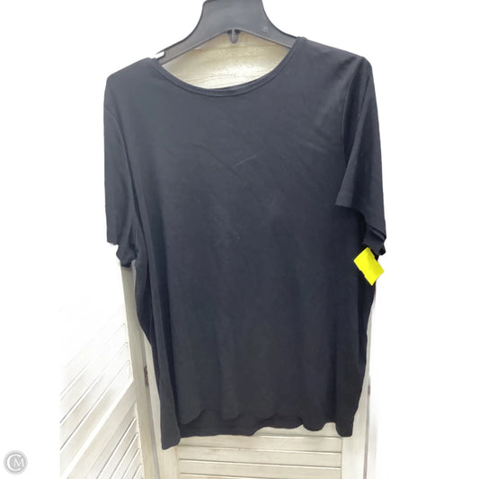 Top Short Sleeve By Talbots In Black, Size: 3x
