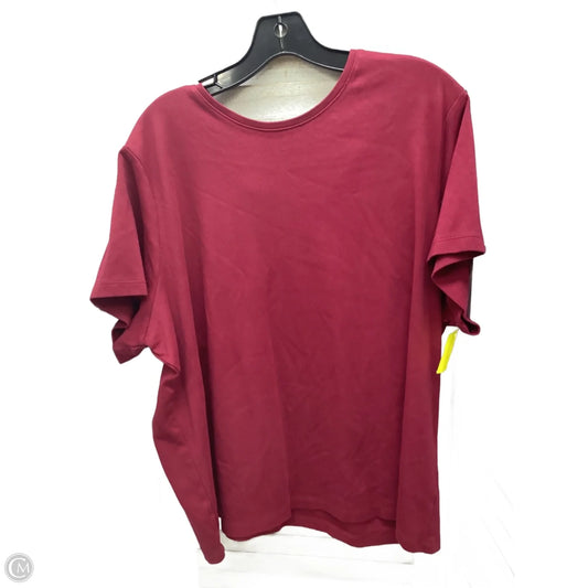 Top Short Sleeve By L.l. Bean In Maroon, Size: 3x