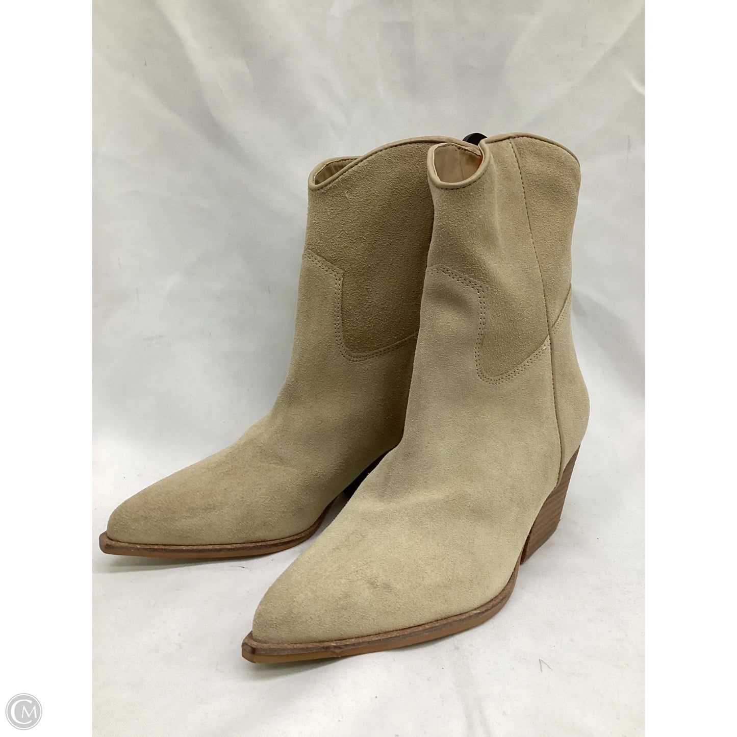 Boots Ankle Heels By Steve Madden In Beige, Size: 7