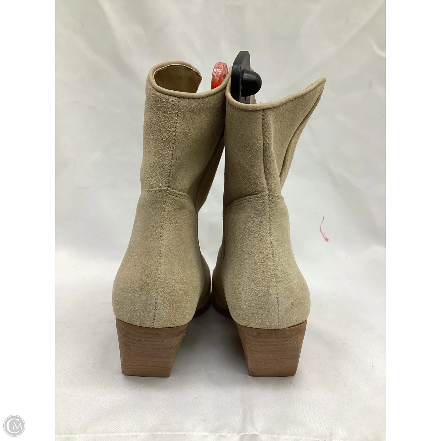 Boots Ankle Heels By Steve Madden In Beige, Size: 7