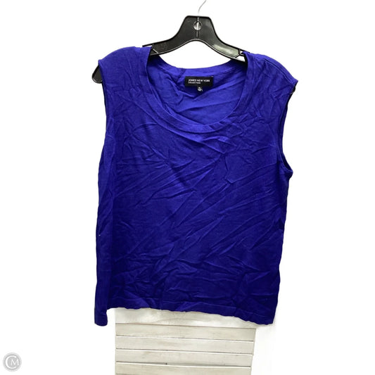 Top Sleeveless By Jones New York In Blue, Size: Xl