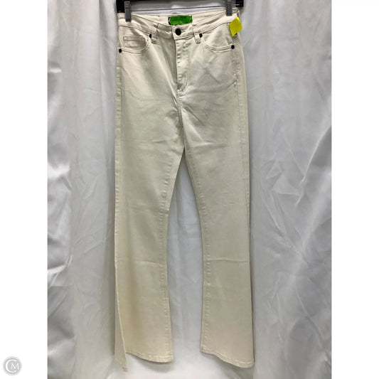 Jeans Flared By Clothes Mentor In Ivory, Size: 4