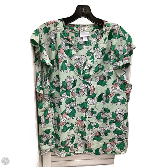 Top Sleeveless By Liz Claiborne In Floral Print, Size: Xxl