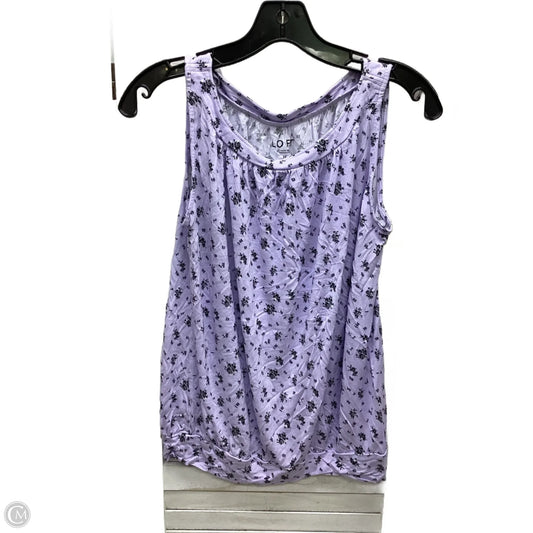 Top Sleeveless By Loft In Floral Print, Size: M
