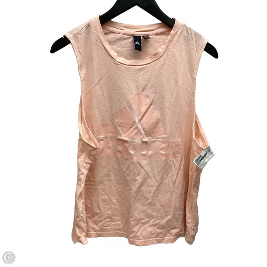 Athletic Tank Top By Adidas In Peach, Size: 2x