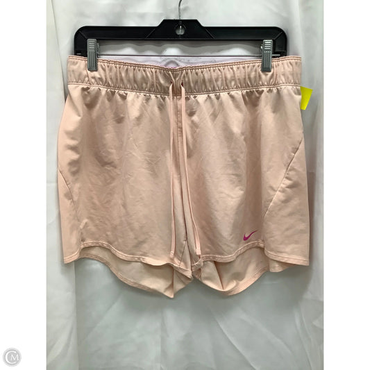 Athletic Shorts By Nike Apparel In Peach, Size: L