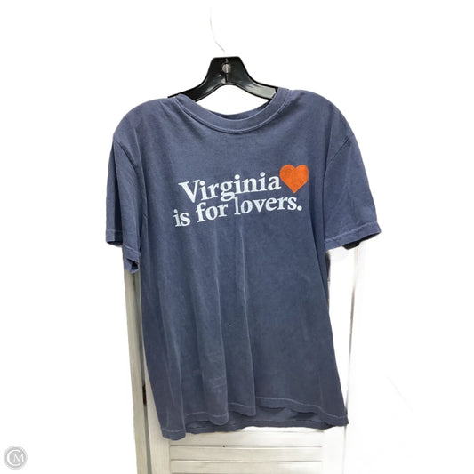Top Short Sleeve By Comfort Colors In Blue, Size: M