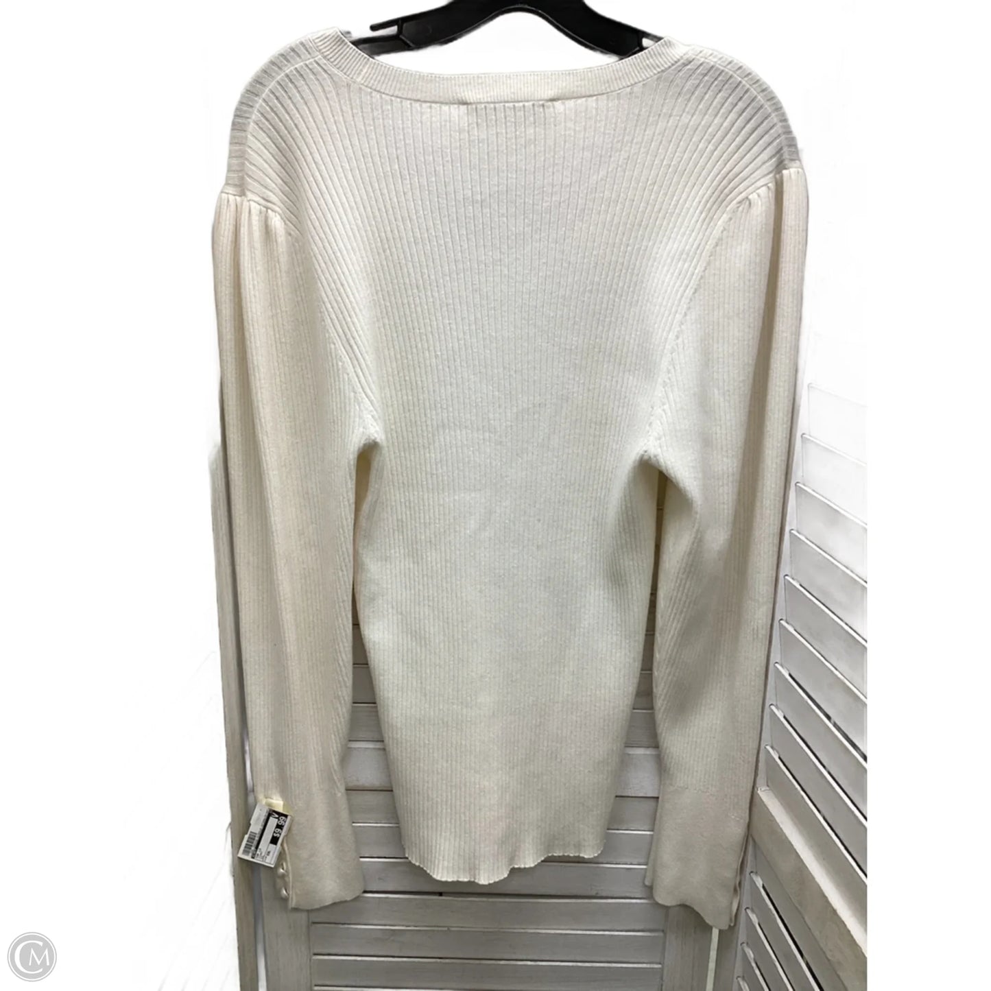 Top Long Sleeve By Loft In Ivory, Size: Xxl