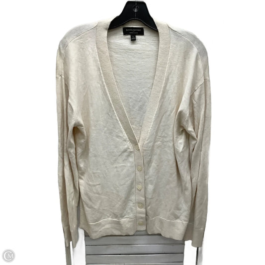 Cardigan By Banana Republic In Cream, Size: L