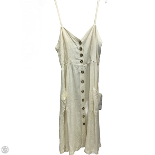 Dress Casual Midi By Good Luck Gem In Ivory, Size: L