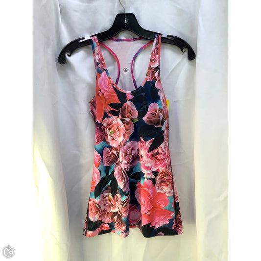 Athletic Tank Top By Lululemon In Floral Print, Size: S