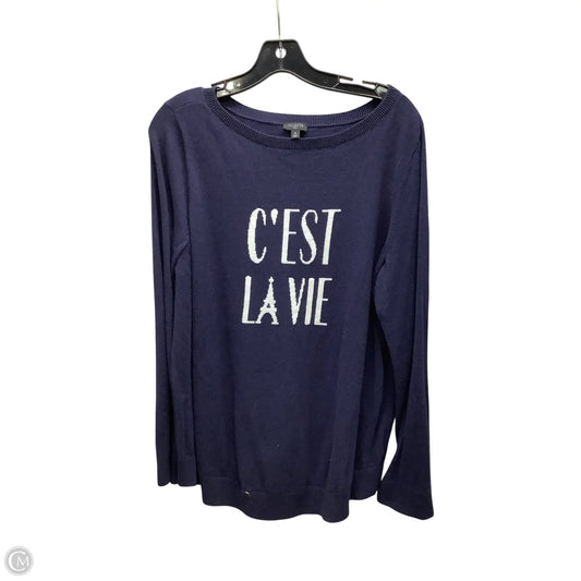 Sweater By Talbots In Blue, Size: 1x