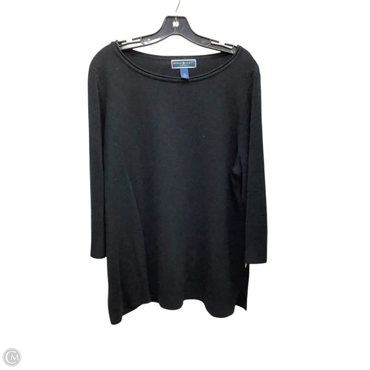 Sweater By Karen Scott In Black, Size: 1x