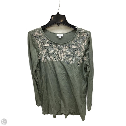 Top Long Sleeve By J. Jill In Green, Size: M