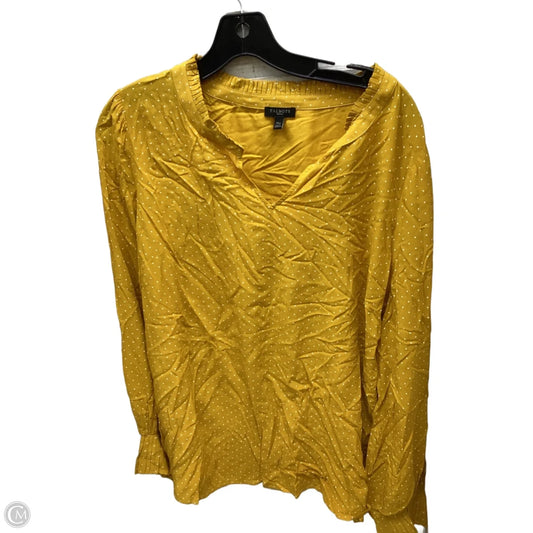 Top Long Sleeve By Talbots In Polkadot Pattern, Size: Xl