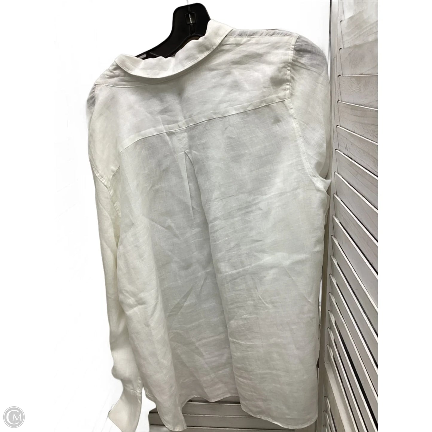 Top Long Sleeve By Talbots In White, Size: Xl