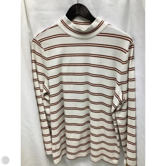 Top Long Sleeve By Talbots In Striped Pattern, Size: 2x