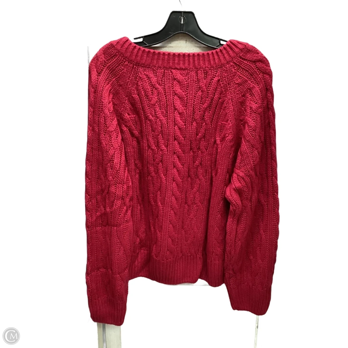 Sweater By Clothes Mentor In Red, Size: L