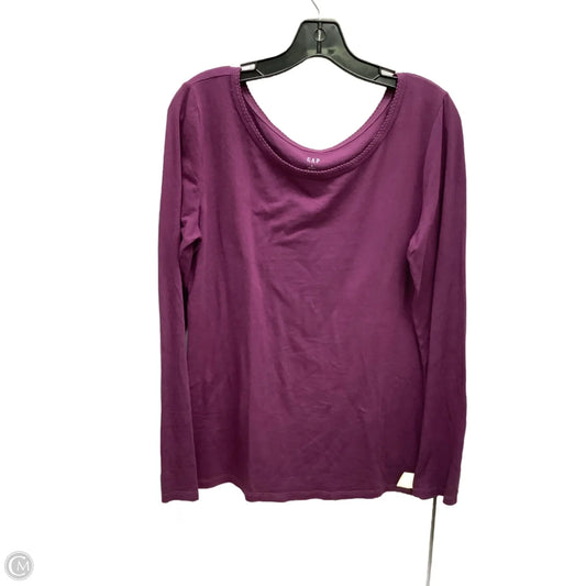 Top Long Sleeve By Gap In Maroon, Size: L