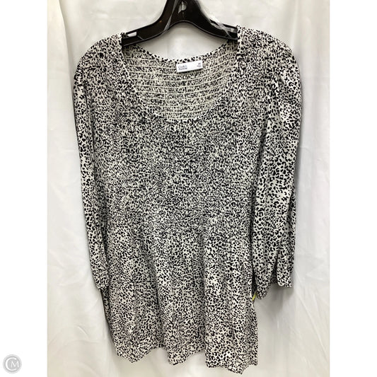 Top Long Sleeve By Croft And Barrow In Leopard Print, Size: 2x
