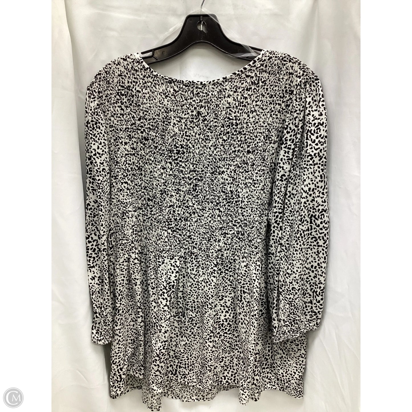 Top Long Sleeve By Croft And Barrow In Leopard Print, Size: 2x