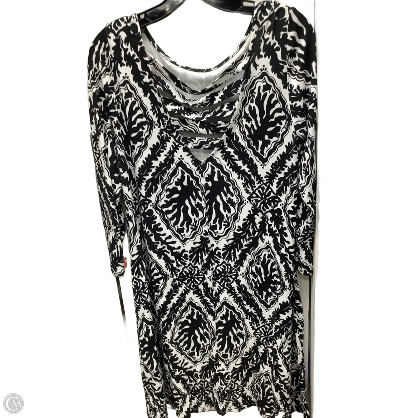 Dress Designer By Lilly Pulitzer In Black & White, Size: L